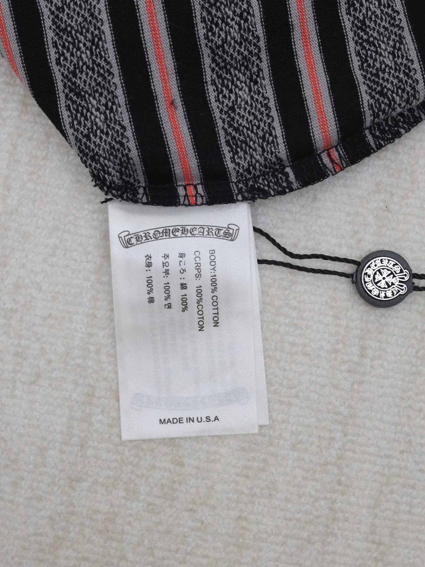 🅿️290 Come Hearts*/Cro Hearts 25 spring and summer new yarn-dyed all-over printed striped knitted round neck short sleeves Size: S/M/L